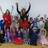 Gruppenbild mit kostümierten Kindern.