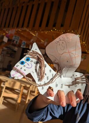 Ein gebasteltets Pferd