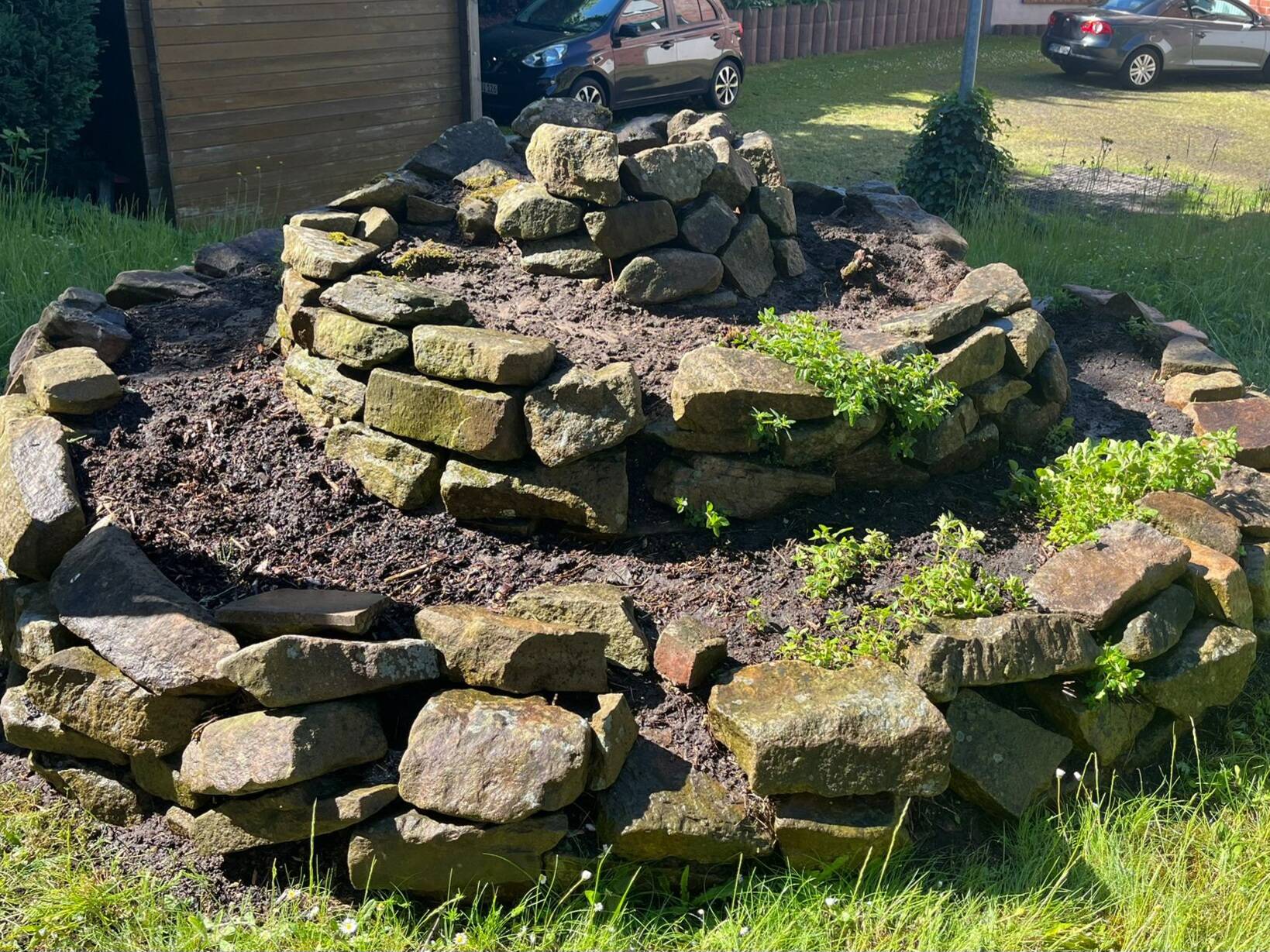 Die Kräuterspirale.