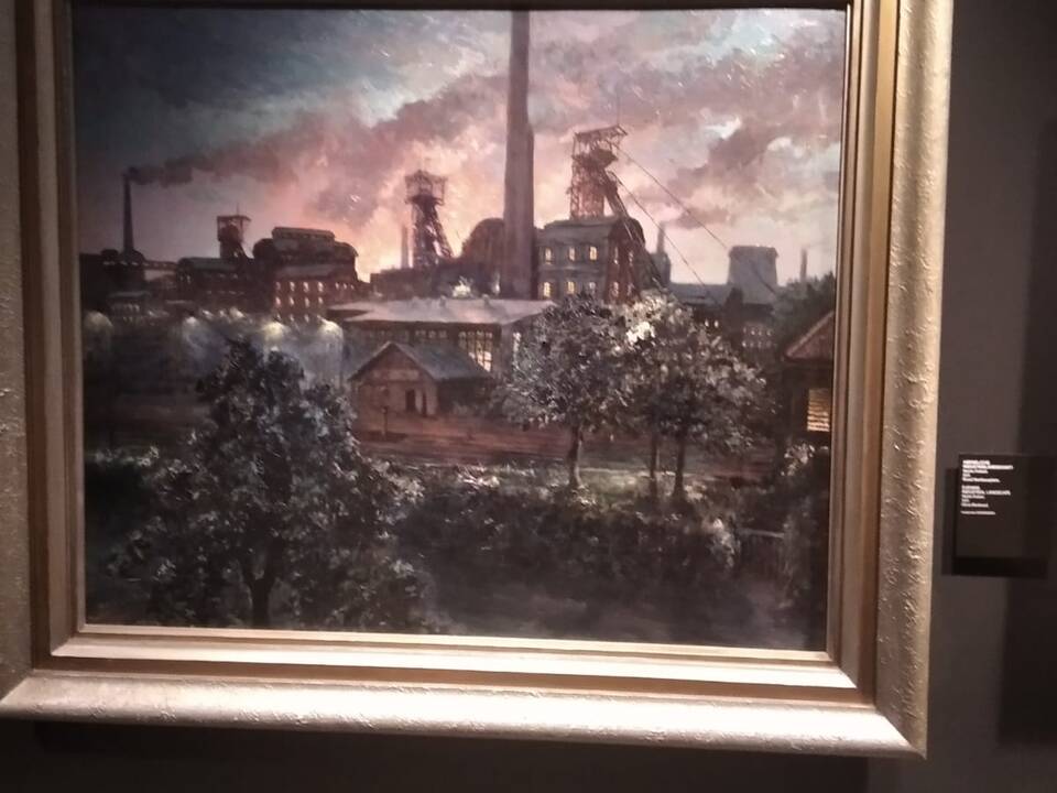 Ein altes Gemälde vom Bergbau.