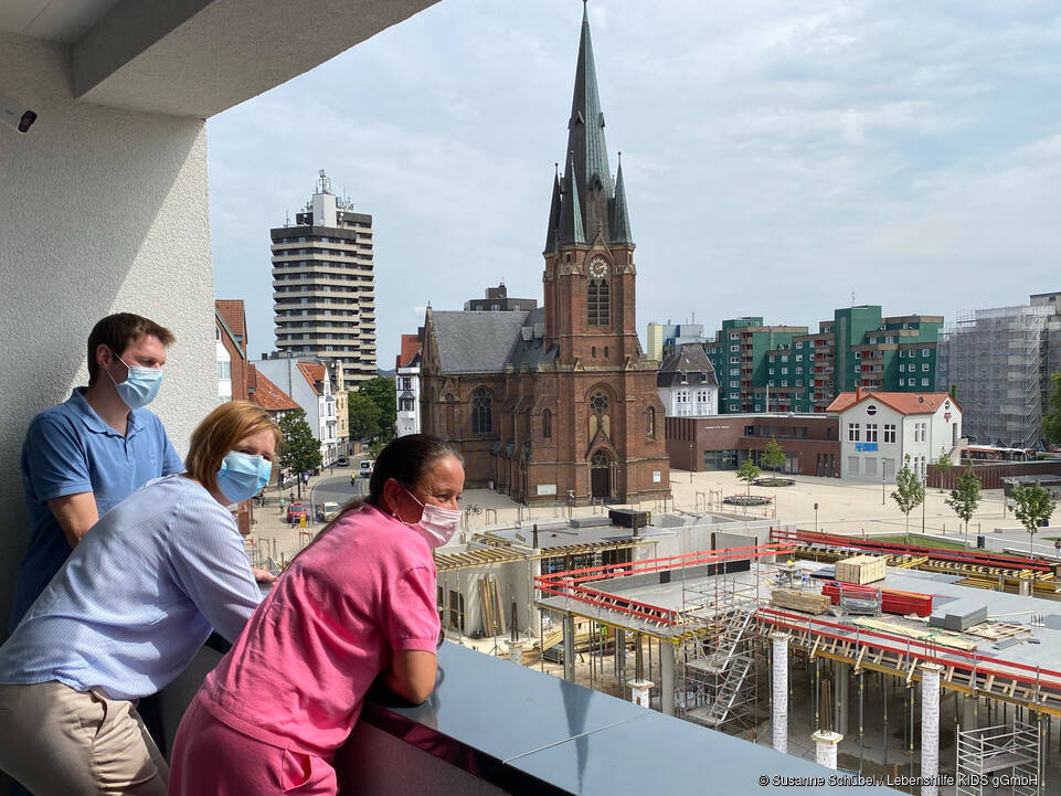 Blick vom Baubüro